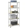 Estantería almacenaje 5 niveles contrachapada y acero plata by , Industrial shelving - Ref: Foro24-4016938, Price: 40,14 €, D...
