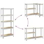Estantería almacenaje 5 niveles contrachapada y acero plata by , Industrial shelving - Ref: Foro24-4016938, Price: 40,14 €, D...