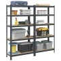 Estante almacenaje 5 niveles 2 uds acero y madera contrachapada von , Industrieregale - Ref: Foro24-4016952, Preis: 90,02 €, ...
