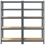 Estante almacenaje 5 niveles 2 uds acero y madera contrachapada von , Industrieregale - Ref: Foro24-4016952, Preis: 90,02 €, ...