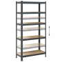 Estante almacenaje 5 niveles 2 uds acero y madera contrachapada von , Industrieregale - Ref: Foro24-4016952, Preis: 90,02 €, ...