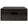 Caja de madera tapa y asas madera maciza pino negra 40x30x13 cm von , Aufbewahrungskörbe - Ref: Foro24-4017397, Preis: 28,64 ...