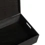 Caja de madera tapa y asas madera maciza pino negra 40x30x13 cm von , Aufbewahrungskörbe - Ref: Foro24-4017397, Preis: 28,64 ...