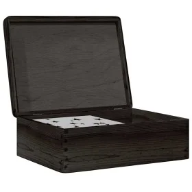 Caja de madera con tapa madera maciza de pino negra 40x30x13 cm by , Storage baskets - Ref: Foro24-4017395, Price: 38,01 €, D...