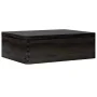 Caja de madera con tapa madera maciza de pino negra 40x30x13 cm by , Storage baskets - Ref: Foro24-4017395, Price: 38,01 €, D...