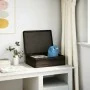 Caja de madera con tapa madera maciza de pino negra 40x30x13 cm by , Storage baskets - Ref: Foro24-4017395, Price: 38,01 €, D...