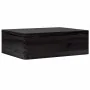 Caja de madera con tapa madera maciza de pino negra 40x30x13 cm by , Storage baskets - Ref: Foro24-4017395, Price: 38,01 €, D...