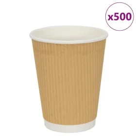 Tazas de café de papel 500 uds 12oz 300ml marrón de , Vasos desechables - Ref: Foro24-4102800, Precio: 77,27 €, Descuento: %