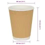 Tazas de café de papel 500 uds 12oz 300ml marrón von , Einwegbecher - Ref: Foro24-4102800, Preis: 77,27 €, Rabatt: %