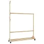 Perchero con ganchos y ruedas 100x35x157 cm bambú by , Dresser Organizers and Bar Hangers - Ref: Foro24-4008915, Price: 40,81...