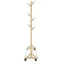 Perchero con ganchos y ruedas 100x35x157 cm bambú by , Dresser Organizers and Bar Hangers - Ref: Foro24-4008915, Price: 40,81...
