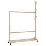 Perchero con ganchos y ruedas 100x35x157 cm bambú by , Dresser Organizers and Bar Hangers - Ref: Foro24-4008915, Price: 40,81...