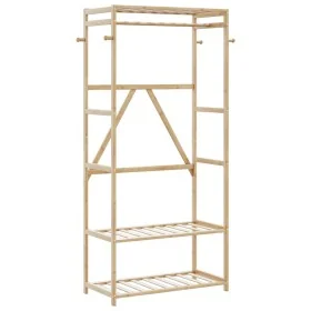Perchero con estantes bambú 80x40x175 cm by , Dresser Organizers and Bar Hangers - Ref: Foro24-4008922, Price: 74,64 €, Disco...