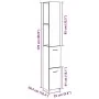Armario de baño madera contrachapada madera vieja 25x25x170 cm by , Bathroom furniture - Ref: Foro24-856652, Price: 74,50 €, ...