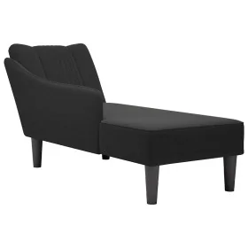 Chaise longue con reposabrazos derecho tela negra by , Daybeds - Ref: Foro24-4009802, Price: 114,26 €, Discount: %
