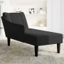 Chaise longue con reposabrazos derecho tela negra by , Daybeds - Ref: Foro24-4009802, Price: 114,26 €, Discount: %