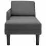 Chaise longue con cojín de tela de pana gris oscuro de , Divanes - Ref: Foro24-4009816, Precio: 121,06 €, Descuento: %