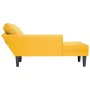 Chaise longue con cojín de tela de pana amarillo claro by , Daybeds - Ref: Foro24-4009821, Price: 120,78 €, Discount: %