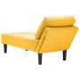 Chaise longue con cojín de tela de pana amarillo claro by , Daybeds - Ref: Foro24-4009821, Price: 120,78 €, Discount: %