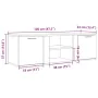 Mueble de TV madera contrachapada envejecida 120x34x37 cm von , TV-Möbel - Ref: Foro24-855974, Preis: 82,50 €, Rabatt: %
