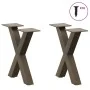 Patas de mesa centro forma X 2uds acero natural 30x(30-31) cm by , Table legs - Ref: Foro24-4012871, Price: 42,79 €, Discount: %