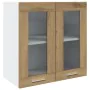 Armario de pared para cocina con puerta cristal roble artesanal by , Kitchen cabinets - Ref: Foro24-856168, Price: 63,96 €, D...