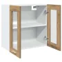 Armario de pared para cocina con puerta cristal roble artesanal by , Kitchen cabinets - Ref: Foro24-856168, Price: 63,96 €, D...