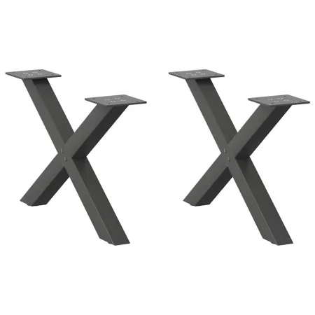 Patas de mesa centro forma X 2uds acero antracita 50x(30-31) cm by , Table legs - Ref: Foro24-4012878, Price: 49,74 €, Discou...