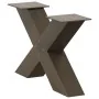 Patas de mesa de centro forma X 2uds acero natural 60x(30-31) cm de , Patas para mesas - Ref: Foro24-4012943, Precio: 86,88 €...