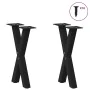 Patas de mesa de centro forma X 2uds acero negro 38x(42-43) cm de , Patas para mesas - Ref: Foro24-4012892, Precio: 42,98 €, ...