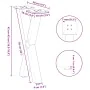 Patas de mesa de centro forma X 2uds acero negro 38x(42-43) cm de , Patas para mesas - Ref: Foro24-4012892, Precio: 42,98 €, ...