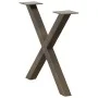 Patas de mesa centro forma X 2uds acero natural 50x(42-43) cm de , Patas para mesas - Ref: Foro24-4012899, Precio: 53,83 €, D...