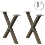 Patas de mesa centro forma X 2uds acero natural 60x(42-43) cm de , Patas para mesas - Ref: Foro24-4012903, Precio: 55,12 €, D...