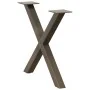 Patas de mesa centro forma X 2uds acero natural 60x(42-43) cm de , Patas para mesas - Ref: Foro24-4012903, Precio: 55,12 €, D...