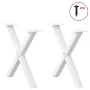 Patas de mesa de centro forma X 2uds acero blanco 60x(42-43) cm by , Table legs - Ref: Foro24-4012901, Price: 55,44 €, Discou...