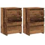 Mesitas de noche 2uds madera ingeniería envejecida 40x35x62,5cm by , Nightstands - Ref: Foro24-856523, Price: 96,27 €, Discou...