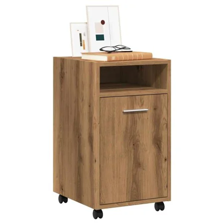 Armario ruedas contrachapada roble artisan 33x38x60 cm de , Taquillas y armarios de almacenamiento - Ref: Foro24-856563, Prec...
