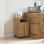 Armario ruedas contrachapada roble artisan 33x38x60 cm de , Taquillas y armarios de almacenamiento - Ref: Foro24-856563, Prec...