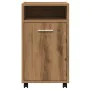 Armario ruedas contrachapada roble artisan 33x38x60 cm de , Taquillas y armarios de almacenamiento - Ref: Foro24-856563, Prec...