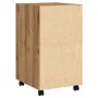 Armario ruedas contrachapada roble artisan 33x38x60 cm de , Taquillas y armarios de almacenamiento - Ref: Foro24-856563, Prec...