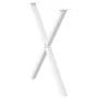 Patas para mesa de comedor en forma de X 2 uds acero blanco by , Table legs - Ref: Foro24-4012917, Price: 64,77 €, Discount: %