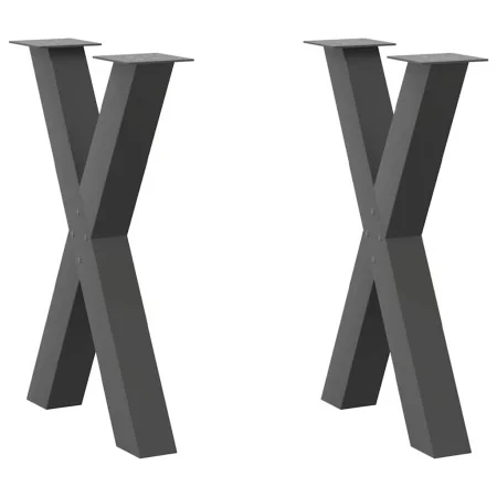 Patas para mesa de comedor en forma de X 2 uds acero antracita by , Table legs - Ref: Foro24-4012974, Price: 102,61 €, Discou...