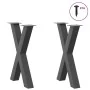 Patas para mesa de comedor en forma de X 2 uds acero antracita by , Table legs - Ref: Foro24-4012974, Price: 102,61 €, Discou...