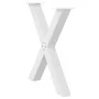 Patas para mesa de comedor en forma de X 2 uds acero blanco by , Table legs - Ref: Foro24-4012981, Price: 112,09 €, Discount: %