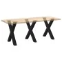 Patas para mesa de comedor en forma de X 3 uds acero negro by , Table legs - Ref: Foro24-4012988, Price: 134,08 €, Discount: %