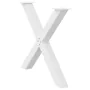 Patas para mesa de comedor en forma de X 3 uds acero blanco by , Table legs - Ref: Foro24-4012997, Price: 159,97 €, Discount: %