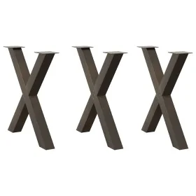 Patas para mesa comedor forma X 3uds acero natural 80x(72-73)cm by , Table legs - Ref: Foro24-4012995, Price: 152,85 €, Disco...