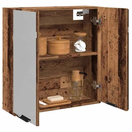 Armario de espejo de baño contrachapada envejecida 64x20x66,5cm von , Badezimmerwaschtische - Ref: Foro24-856940, Preis: 72,4...