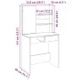 Tocador con espejo roble artisan 74,5x40x141 cm von , Tische - Ref: Foro24-857008, Preis: 98,95 €, Rabatt: %