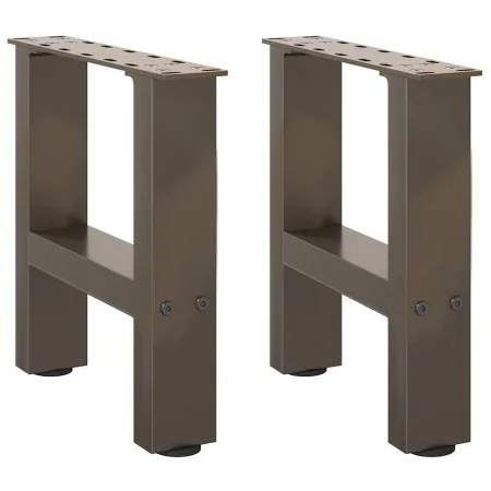 Patas para mesa de centro de acero natural 2 uds 30x(30-31) cm by , Table legs - Ref: Foro24-4013255, Price: 46,50 €, Discoun...
